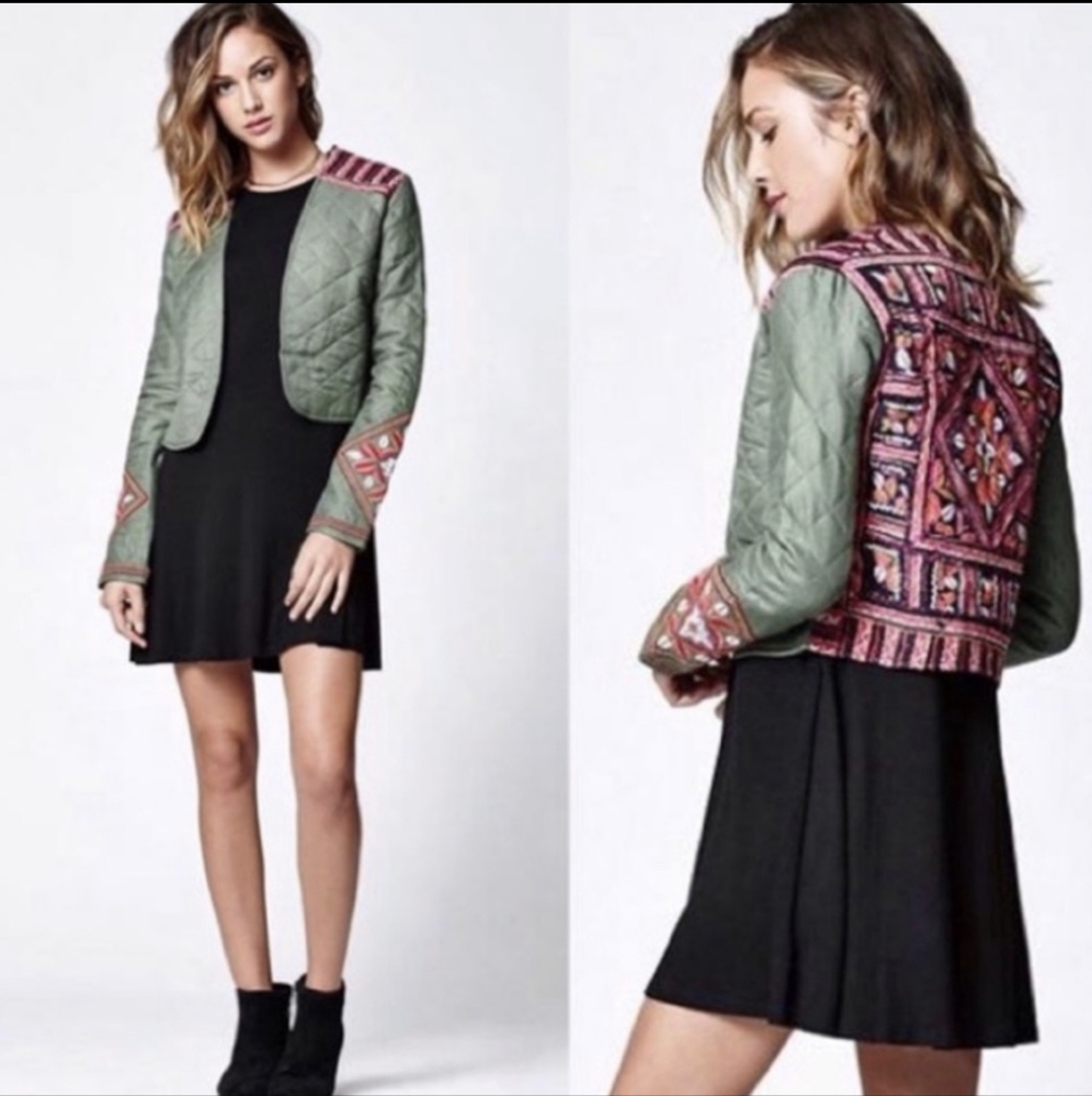 Billabong East of West Quilted Embroidered Jacket